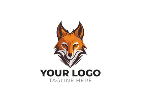 Fox Head Logo Vector for a Smart and Agile Brandのイラスト素材