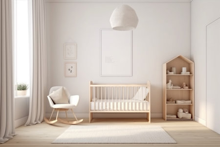 Aesthetic Baby Room Interior Design Created with Generative AIの素材