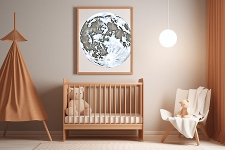 Aesthetic Baby Room Interior Design Created with Generative AIの素材