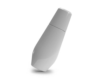 Blank Cosmetic Bottle 3D Illustration Mockup Scene on Isolated Backgroundの写真素材