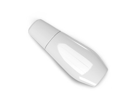 Blank Cosmetic Bottle 3D Illustration Mockup Scene on Isolated Backgroundの写真素材