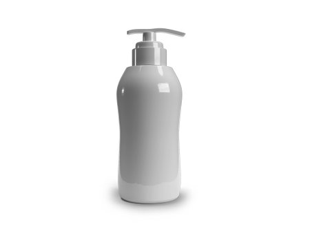 Pump Bottle 3D Illustration Mockup Scene on Isolated white backgroundの写真素材