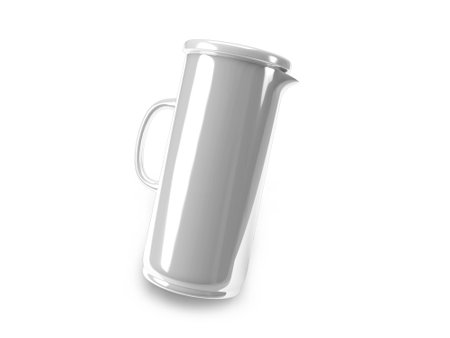 Kettle 3D Illustration Mockup Scene on Isolated White Backgroundの写真素材