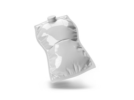 Spout Pouch 3D Illustration Mockup Scene on Isolated Backgroundの写真素材