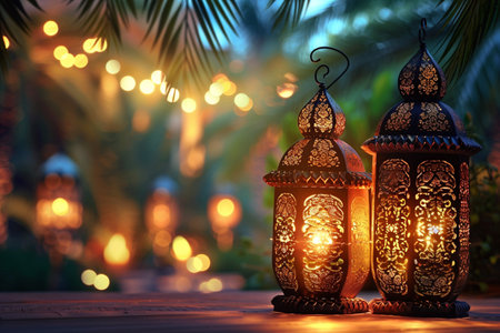 Islamic Ramadan Background created with Generative AIの素材