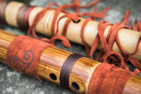 Ethnic wind instrument. Screensaver for your desktopの写真素材