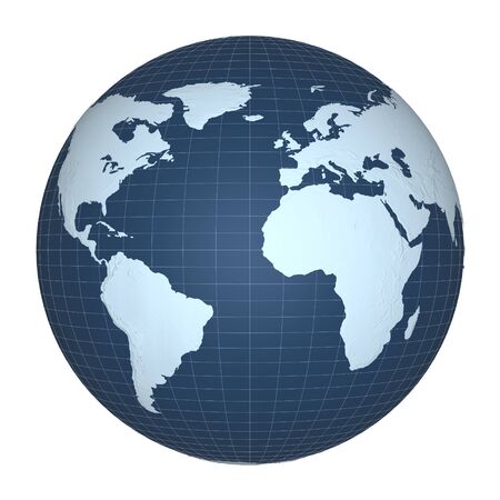 Planet Earth isolated on white background の写真素材