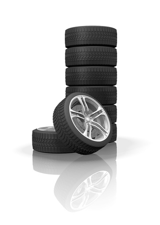 Wheels 3D-sceneの写真素材