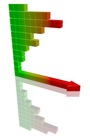 Business bar graph. High quality 3d render.の写真素材