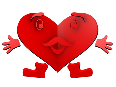 Red Heart. Saint Valentines Day icon.の写真素材
