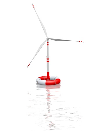 wind turbine in save-buoyの写真素材