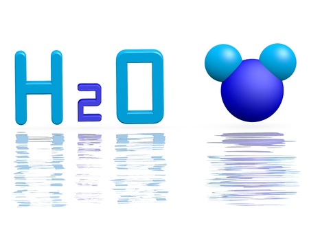 The formula of water on a wavy surfaceの写真素材