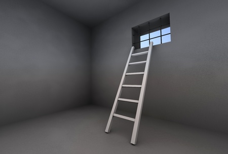 Parison, ladder, windowの写真素材
