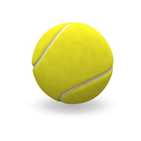 Closeup of tennis ball, 3d-illustrationの写真素材