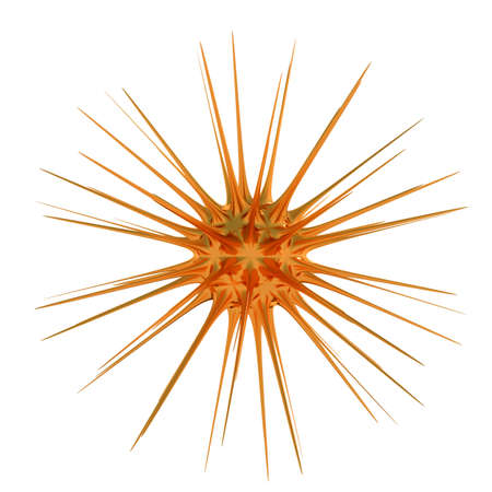 Abstract star, the sphere with sharp thornsの写真素材