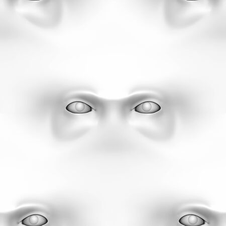 eyes in wall, seamless textureの写真素材