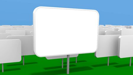 advertising billboard and stands groupの写真素材