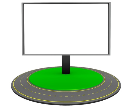 Billboard and roundabout route の写真素材