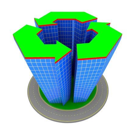 City - recycling symbolの写真素材