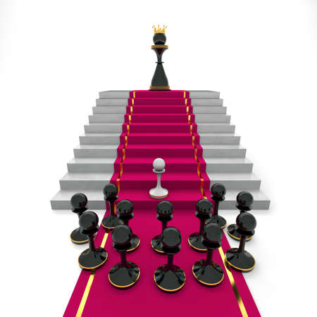 Pawn to queen success or captivityの写真素材