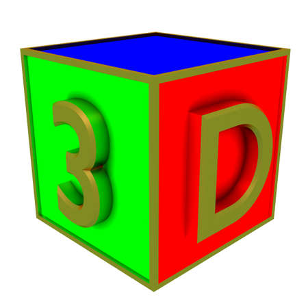 3d colour boxesの写真素材