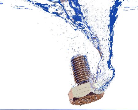 Bolt in Water splashの写真素材