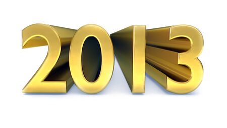 Gold year 2013, abstract  new year illustration