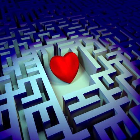 Heart in the dark labyrinthの写真素材