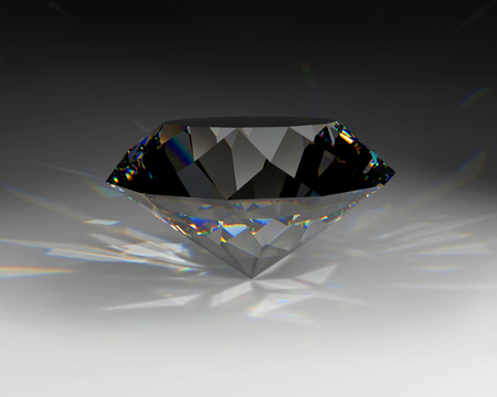 gemstone on the gray background, 3d illustrationの写真素材