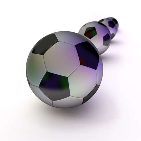Soccer or football  balls, abstract background. Concept of sport.の写真素材