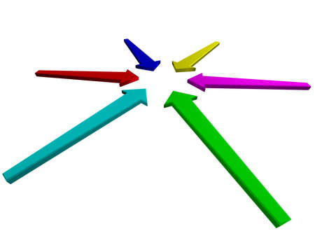 colorful arrows isolated on the white 