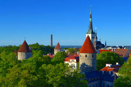 Tallinn view old town. Estoniaの写真素材