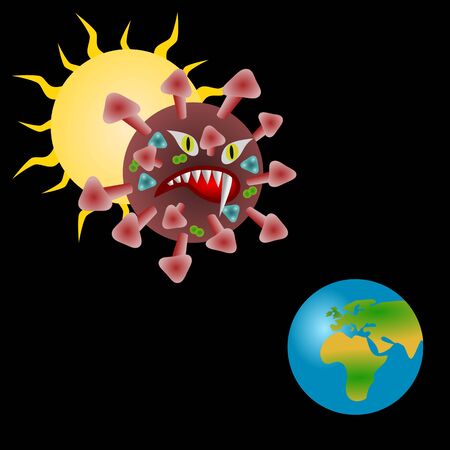 Sun Earth Virusのイラスト素材