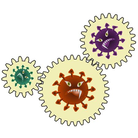 Gear and Virusのイラスト素材