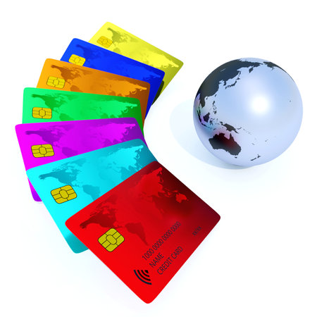 Credit Card Oceania on the white backgroundの写真素材