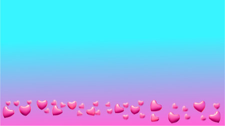 Rose Hearts on the rose-blue background.の写真素材