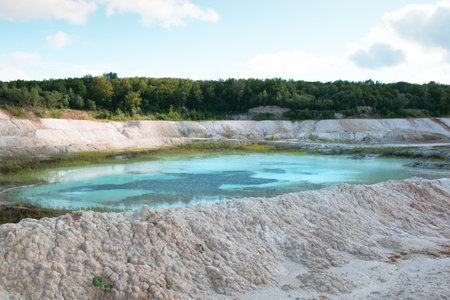 Bad concept of ecology in resource extractionの写真素材