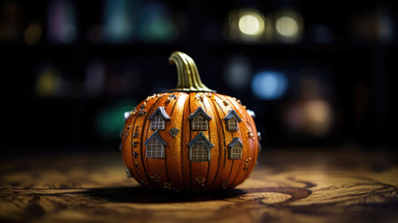 Pumpkin houses, the concept of houses made of ecological materials. Generative AIの素材