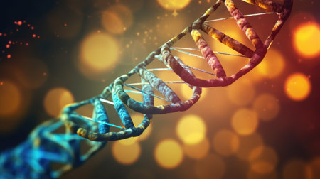 DNA research under the microscope. genetic engineering. Laboratory work in gene replacement. Generative AIの素材