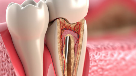 Diseases of the teeth. Inflammation of dental canals. Dentistry, prosthetics and dental surgery. Generative AIの素材