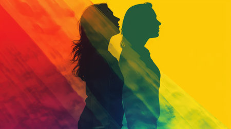 Friends, group or young people with non-binary, gay and lesbian with happiness. LGBTIQA community. Generative AIの素材