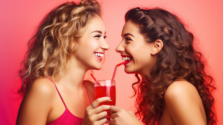 Refreshing summer lemonade from citrus fruits and mint. fruit cocktails. Generative AIの素材