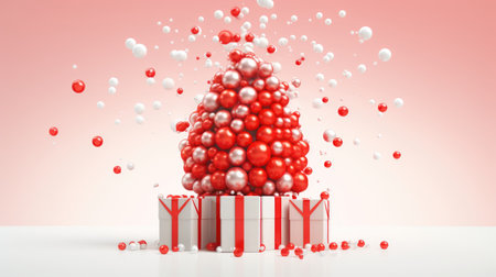 Christmas bright backgrounds for banners. Beautiful new year cards. holiday mood. Generative AIの素材
