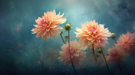 An abstraction of beautiful flowers that exist and captivate with their beauty. Generative AIの素材
