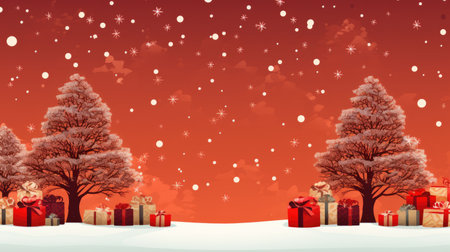 Christmas bright backgrounds for banners. Beautiful new year cards. holiday mood. Generative AIの素材