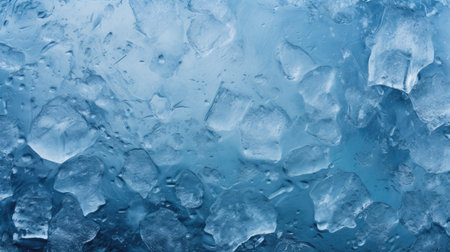 Texture of pieces of ice blue light background. Generative AIの素材