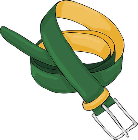 a green yellow beltのイラスト素材