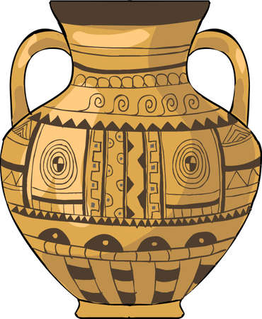 Greek amphoraのイラスト素材