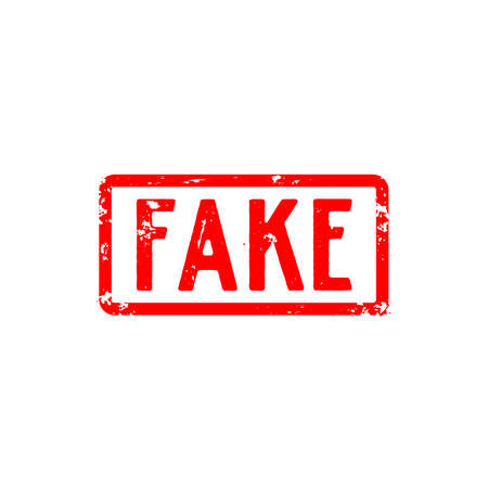 a logo design about Fake News, Fake news logo, fake news tag, vector illustrationのイラスト素材