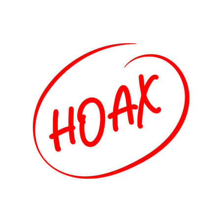 a logotype or typography about hoax, fake news icon, hoax iconのイラスト素材